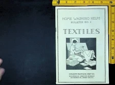 Vintage - Home Washing Helps Bulletin No.2 - Textiles - Colgate-Palmolive-Peet