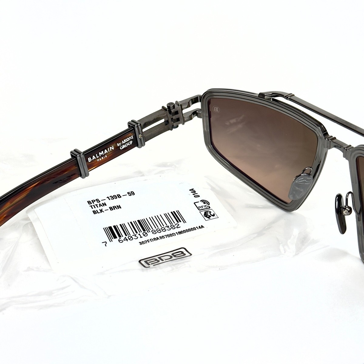 BALMAIN TITAN BY AKONI BPS139 Titanium Rhodium Brown BPS 139B