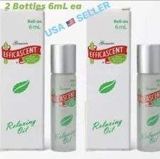 2 Bottles Efficascent Oil Roll-on 6mL ea Relaxscent Relaxing Oil Liniment