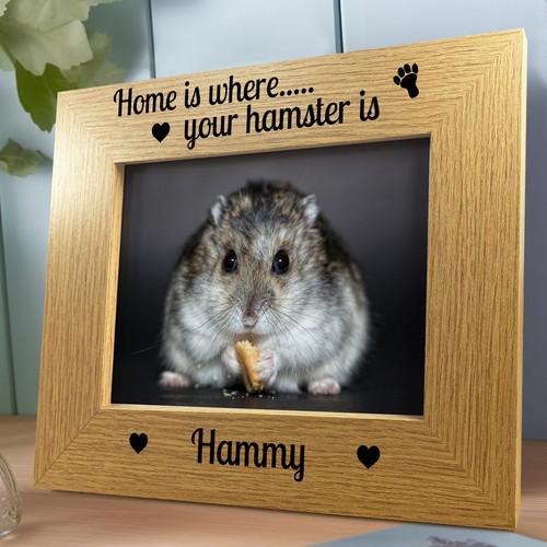 Home Is Where Your Hamster Is Photo Frame Hamster Gift Pet Photo Frame Keepsake - Picture 4 of 9
