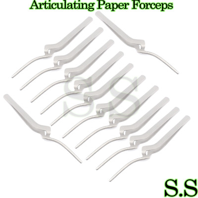 12 Articulating Paper Forceps Curved Dental Instruments