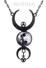 Restyle Full Moon Luna Crescent Occult Stars Gothic Punk Choker Charm Necklace