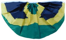 3X6 Jamaica Jamaican 3'x6' Pleated Fan Flag Printed 68D Nylon Fan Bunting Flag
