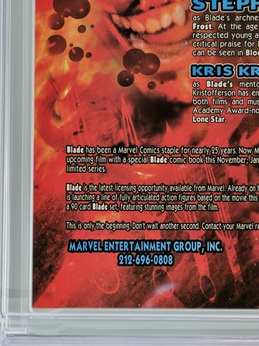 Blade #1 CGC 9.6 Wesley Snipes Photo Cover 1st MCU Movie Near Mint NM - Picture 12 of 13