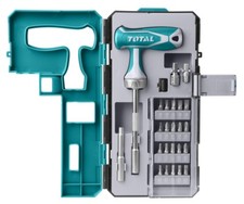 Total 25 Piece T Handle Wrench Screwdriver Set