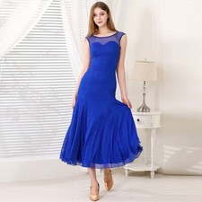 Latin Ballroom Dance Modern Salsa Waltz Standard Long Dress 3 Colors Dress