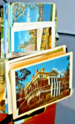 Large lot of postcards 100+ various vintage (100 unhinged 30 plus hinged)