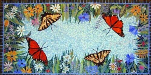 76.2x152 cm butterfly design inlay work dining table top marble center table-