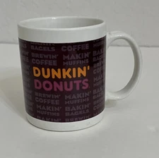  Dunkin' Donuts 11 Oz Ceramic Coffee Mug Brewin' Coffee Makin' Muffins Baking