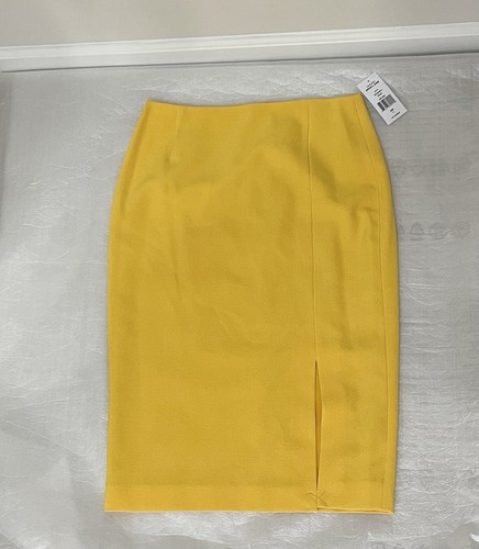 TAHARI ASL Belted Asymmetrical Draped Blazer Jacket & Skirt Suit Yellow Size 4 - Bild 4 von 5