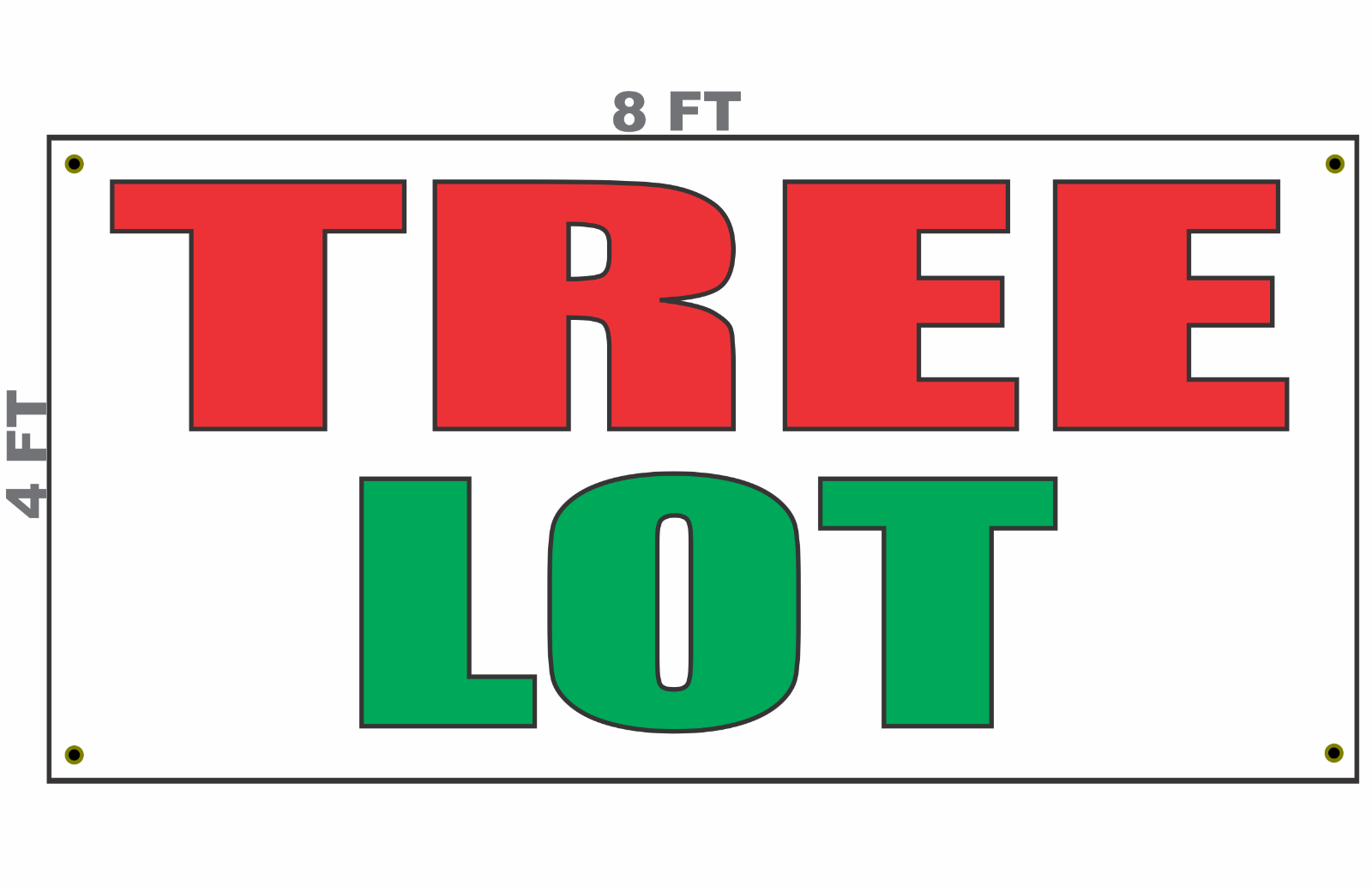 TREE LOT Banner Sign 4x8 | eBay