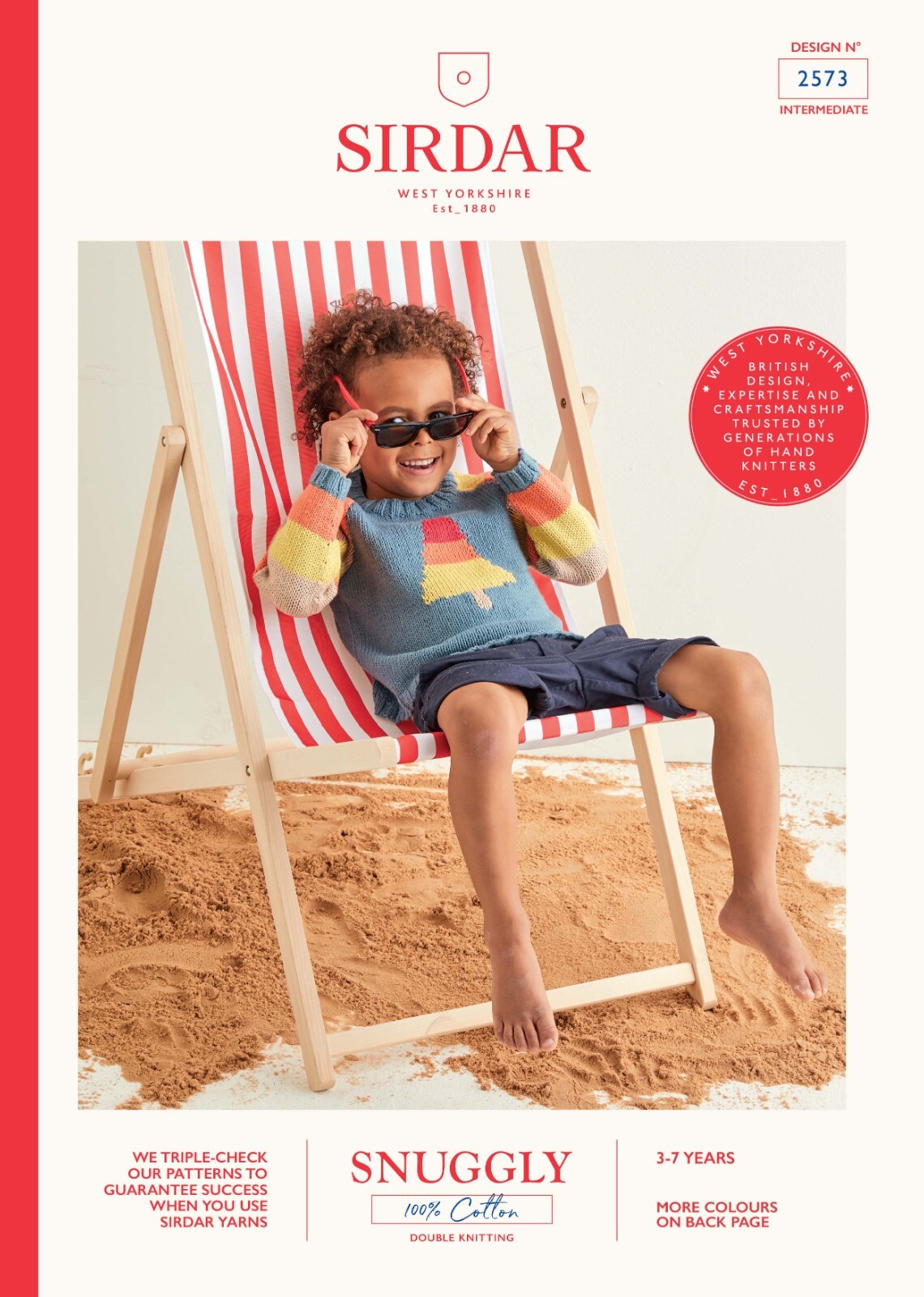 Sirdar Snuggly DK Knitting Pattern - 2573 'Lolly' & 'Ice Cream' Sweaters(3/7yrs)