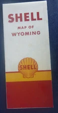 1949  Wyoming road map Shell oil Yellowstone National Park