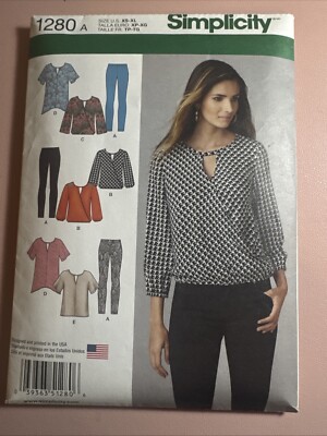 Simplicity 1280 Misses Leggings Tunics Tops Sewing Pattern Sz XS-XL