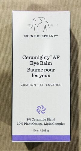 Baume pour les yeux Drunk Elephant Ceramighty AF 0,5 oz 15 ml crème hydratante pleine grandeur - Photo 1 sur 4