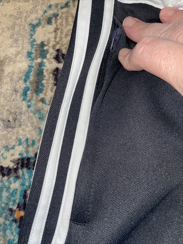 Adidas Pants Youth Large Zip Up Pockets Ankle Zip Pockets Girls Dark Gray - Picture 3 of 7