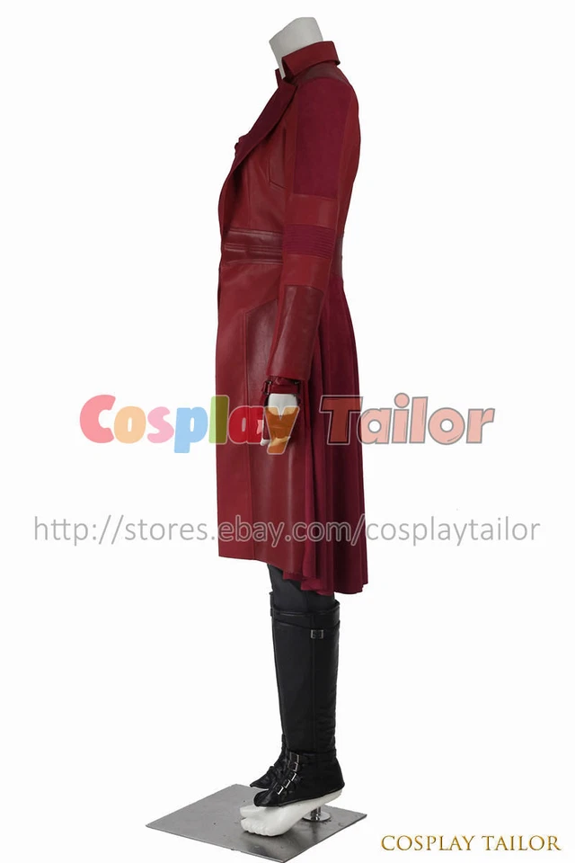 Capitán América 3: Guerra Civil Wanda Maximoff Bruja Escarlata Uniforme Rojo Halloween Foto 4 de 4