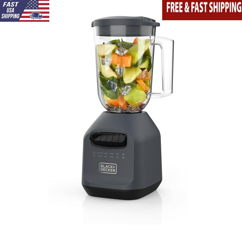 700W Ice Crush Blender 56oz Plastic Jar 8 Speeds Pulse Stain