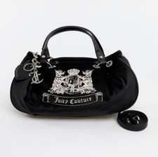 Juicy Couture Black / Beige Twig Dogs M Double Handle Bag