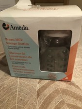 4 New Ameda Breast Milk Storage Bottles 4 oz/120 ML Compatible With Ameda Pumps