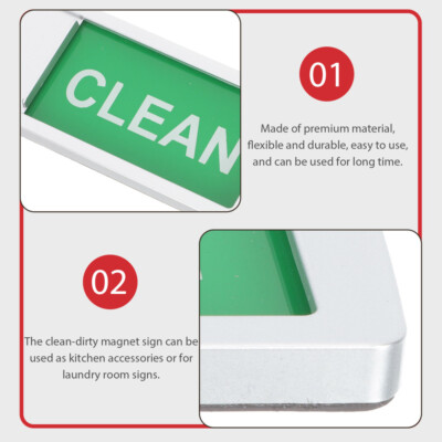 Clean/Dirty Magnet Für Geschirrspüler – Doppelseitiges Schild Mit Blumendesign 8,9 X 5,7 Cm
