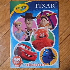 Crayola Pixar Coloring Book 96 Pages with Sticker Sheet Lightning McQueen Dory