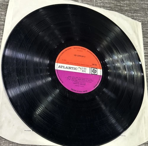 Led Zeppelin 11 Vinyl -12” Record - 1969 UK LP 588-198 matrix A2/B2 ,Red Plum G+