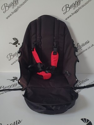 Baby Jogger City Select Sitz Stoffe schwarz rot mit Gurt Ersatzteil