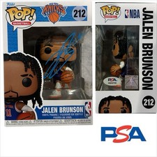 JALEN BRUNSON SIGNED AUTOGRAPHED NEW YORK KNICKS FUNKO POP 212 NBA PSA DNA COA
