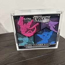 Premium Pok mon ETB Acrylic Case Magnetic Lid UV Safe Elite Trainer Box Case