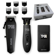 TPOB Slime 2 Black Clipper Trimmer Shaver Set Barber Hair Clippers for Men 68...