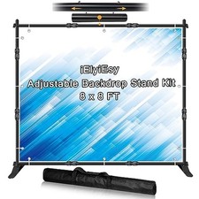 Backdrop Banner Stand, 8x8FT Heavy Duty Adjustable Step and Repeat Stand 8 8 FT