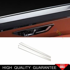 For Benz S-Class 2021-2022 Silver Steel Inner Window Molding Trim Decor Strips