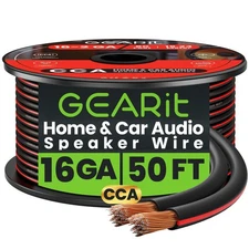 GEARit 16 Gauge CCA Car Audio Speaker Wire Bulk 2-Conductor - 50ft/100ft/200ft