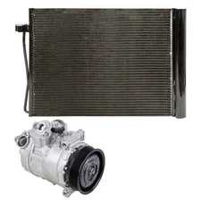 For BMW M5 M6 V10 2008 2009 2010 OEM AC Compressor w/ A/C Condenser Drier GAP