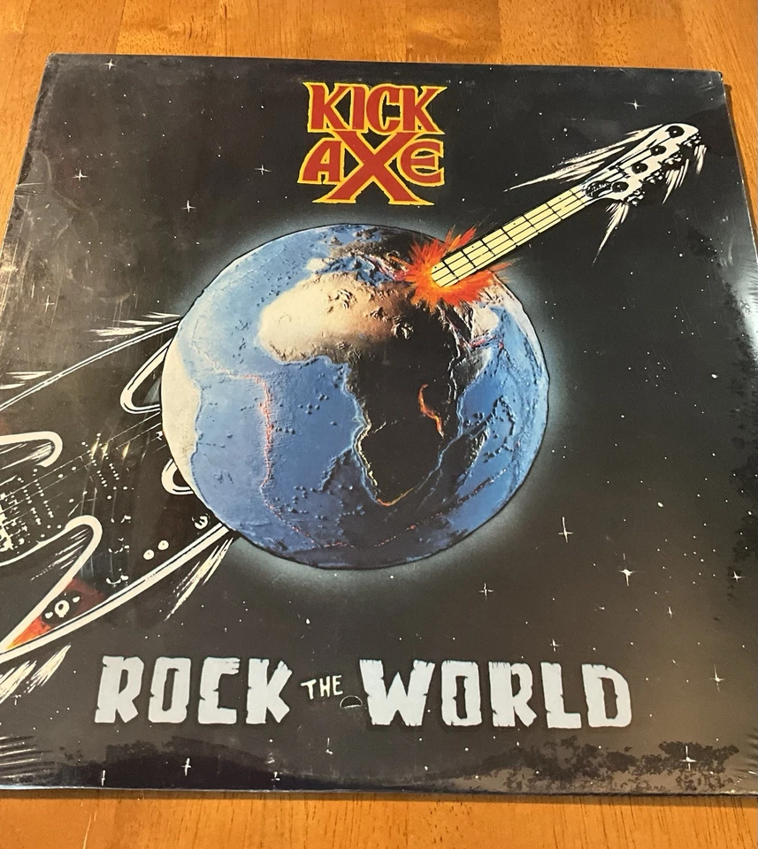 Kick Axe  Rock the World SEALED 1987 Mercenary Records MER 2103 Larry Gillstrom - Image 4 of 4