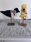Primitive Handmade Bird And Bee Hive Decor — photo 1