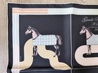 Auth. Hermès Silk Scarf 45 Gavroche GARDE ROBE POP Horse Noir / Rose — photo 9