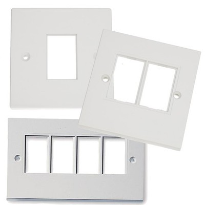 RJ45 Gesicht Platte Steckdose 1/2/4 LJ6C Einsätze für Keystone Jack Weiß