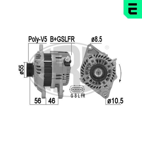 ERA Lichtmaschine Generator Lima 209448A 14V FüR Peugeot 4008 CitroËN C4 ASX 8-image