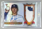 Yoshinobu Yamamoto 2024 Topps Dynasty RPA RC Rookie GU Patch Auto 4/10