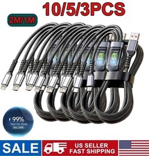 10/5X 3in1 Fast Charging Cable Phone Charger Cord For iPhone Micro USB Type C