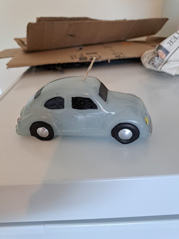 90s Volkswagon Beetle Candle Never Lit