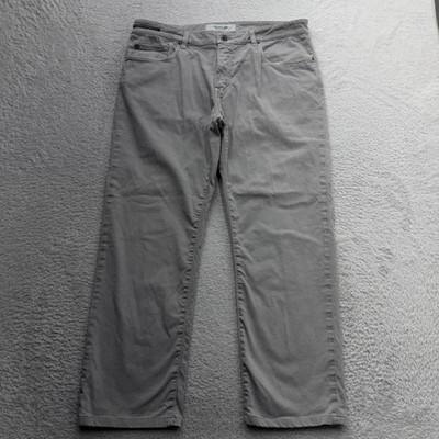 Teleria Zed Mens Chicago 19 A Italian Grey Cotton Stretch Chino Pants Size 38