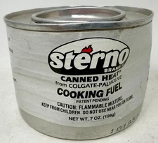 New Sterno Canned Heat Cooking Camping Fireplace Fire Fuel 7 oz. (2 hour)