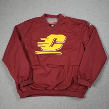 Vintage Central Michigan Chippewas Jacket Men XL Y2K Center Big Logo Pullover