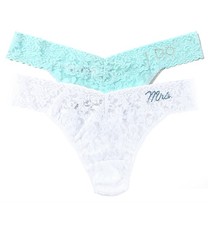 Hanky Panky Bridal I DO  MRS Original Rise Thong 2-PACK 48MRSBX 