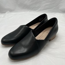 Clark's Collection Juliet Palm Slip-On Leather Black Size W7 Business Casual