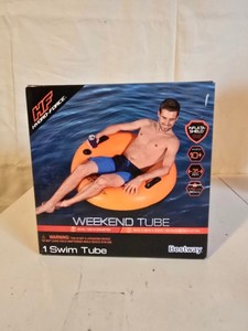 Bestway Hydro-Force Weekend Tube Swim Float 40" Orange Inflatable Pool Lake