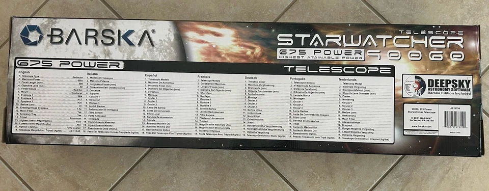 Barska 90060 - 675 Power Starwatcher Refractor Telescope with Equatorial Mount - Image 3 of 4